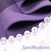 Fitness Mantra® 4mm Anti-Slip Yoga Mat for Yoga Exercise |Qnty.-1 Pcs.| With Carrying Strap| Purple|